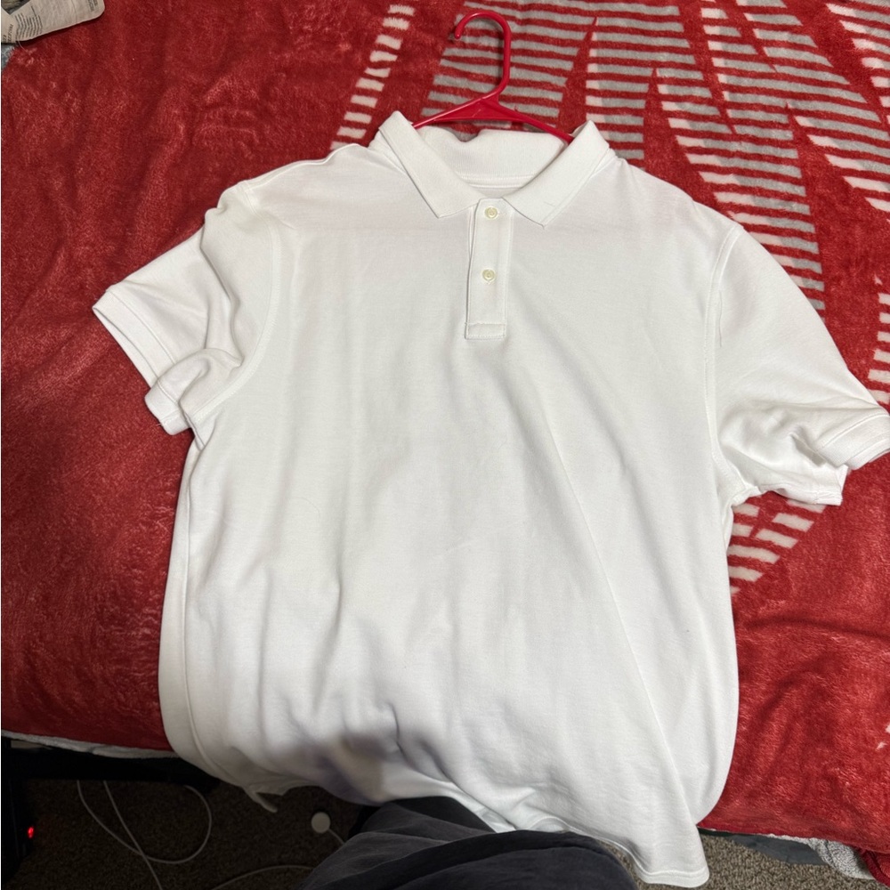 Sonoma White Polo Shirt Casual Cotton Short Sleeve